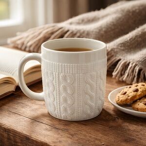 Vintage Avon Sweater Mug with Wooden Lid